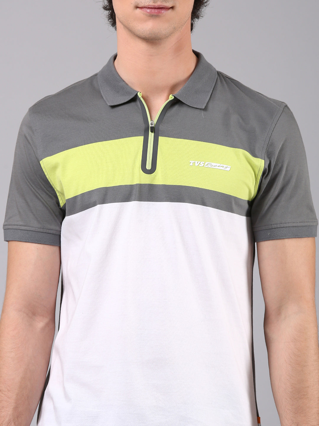 TVS Originals Racing 100% Cotton Mercerised Polo T-Shirt | 180 GSM | Sleek Zipper Placket | Soft Sheen Finish | Lightweight & Durable | Regular Fit | Heat-Sealed Neck | Premium Everyday Wear